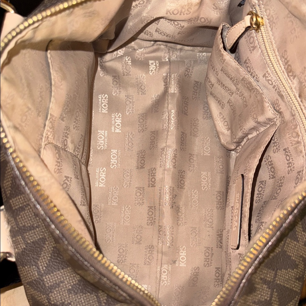 Michael Kors Brown Satchel with Gold Accents - Picture 7 of 15